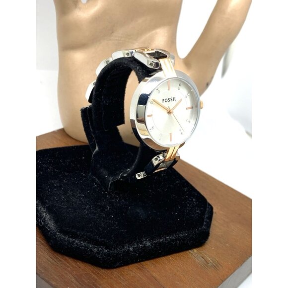 Fossil Women's Watch BQ3341 Quartz Silver Dial Two Tone Stainless Steel 32mm - Picture 14 of 14